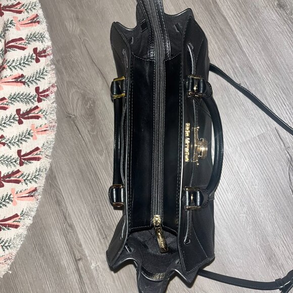 Michael Kors Black Pebbled Leather Nouveau Hamilton Satchel - Picture 7 of 7